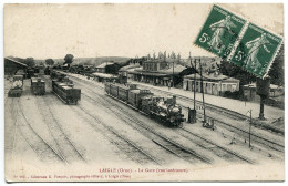 CPA Voyagé 1912 * LAIGLE L'AIGLE La GARE Vue Intérieure ( Train Locomotive Vapeur ) Collection Pasquis - L'Aigle