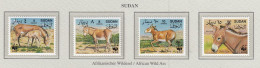 SUDAN 1994 WWF Donkeys Mi 471-474 MNH(**) Fauna 517 - Ezels