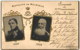 Royaume De Belgique - Prägekarte - Souvenir Du 75eme Anniversaire De L Independance Nationale - Koninklijke Families