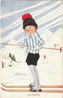 WA 3- " ALPINISMO " - SKIEUSE , MONTAGNES  - ILLUSTRATEUR - EDI . VICTORIA - COLL . SALIETI , BARCELONA - SPORTS - Other & Unclassified