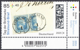 !a! GERMANY 2023 Mi. 3752 MNH SINGLE From Lower Right Corner - Philatelic Day: Stralsund-Letter - Nuovi