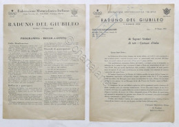 Federazione Motociclistica Italiana - Raduno Del Giubileo - Programma - 1950 - Andere & Zonder Classificatie