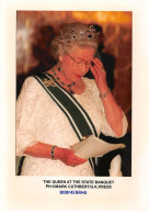 Photo De Presse.MLE10717.30x20 Cm Environ.Reine Elisabeth II D'Angleterre.State Banquet - Personalidades Famosas
