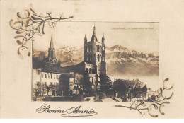 Suisse - N°70519 - Bonne Année - Lausanne - La Cathédrale Et Les Alpes - Lausanne