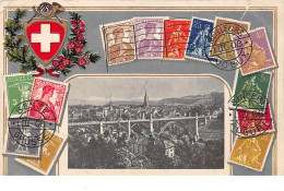 Suisse - N°67458 - BERN - Blason, Et Timbres - Carte Vendue En L'état - Bern