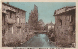 WA 6-(01) CHATILLON SUR CHALARONNE - PASSERELLE DE L' IMPASSE DU TRAMWAY - CARTE COLORISEE  - 2 SCANS - Châtillon-sur-Chalaronne