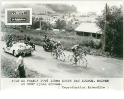 PHOTO DE PRESSE ORIGINALE TOUR DE FRANCE 1956.20X15.12eme ETAPE PAU LUCHON.NOLTEN ET HUOT APRES ARREAU.n°18676 - Ciclismo