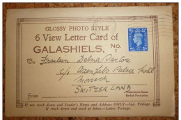 Galashiels - 6 View Letter Card - Berwickshire