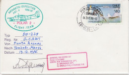 Chile Antarctic Flight Polar 2 From Punta Arenas To Teniente Marsh 19.12.1986(GS186) - Vols Polaires