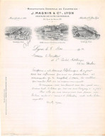 Facture.AM19559.Lyon.1921.Magnin & Cie.Cuirs.Tannerie.Corroierie.Courroies.Illustré - 1900 – 1949
