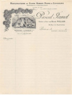 Facture.AM19541.Paris.1900 Environ.Pascal Famet.René Pillais.Cuirs.Vernis.Tannerie.Corroirie.Illustré - 1900 – 1949