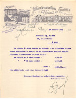 Facture.AM19542.Paris.1924.Charles Hébert.Manufacture De Veaux Au Chrôme.Usine à Vapeur.Illustré - 1900 – 1949
