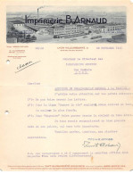 Facture.AM19521.Lyon.1941.B Arnaud.Imprimerie.Illustré - 1900 – 1949