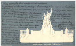 Neuchatel - Monument Nationale - Prägekarte - Neuchâtel