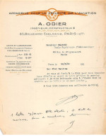 Facture.AM19410.Paris.1930.A Odier.Appareils Pour La Sécurité De L'avion - Transporte