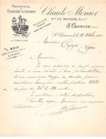 Facture.AM19384.Saint Chamond.Pour Lyon.1931.Claude Monier.Tresse.Lacet.Chaussure.Corsets.Illustré - Droguerie & Parfumerie