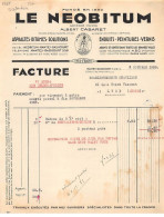 Facture.AM20924.Lyon.1935.Le Néobitum.Albert Cabaret.Asphalte.Bitume.Solution.Enduit.Peinture.Vernis.Scaphandrier - 1900 – 1949