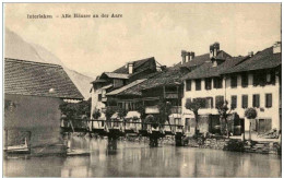 Interlaken - Alte Häuser An Der Aare - Interlaken