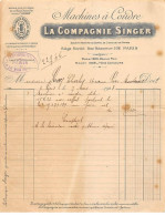 Facture.AM20006.Paris.1923.La Compagnie Singer.Machine à Coudre - 1900 – 1949