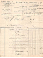 Facture.AM20194.Lyon.1902.Maison Gaget. Pérignon & Cie.Plomberie.Couverture.Lavabo.WC.Salle De Bain - 1900 – 1949