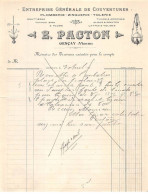 Facture.AM19980.Gençay.1920 Environ.E Pacton.Couverture.Plomberie.Zinguerie.Tolerie.Gouttière.Tuile.Ardoise.Clous - 1900 – 1949