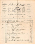 Facture.AM20262.Neufchâteau.1889.Ch Perru.Carrosserie.Sellerie.Voiture.Harnais.article D'écurie - 1800 – 1899
