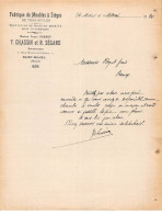 Facture.AM19866.St Michel.1920.Y Chassin & R Ségard.Vve Pernet.Meubles.Sièges.Massifs - 1900 – 1949