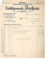 Facture.AM19853.Lyon.1935.Etablissement Rousseau.Conserves Alimentaires.Choucroute.Légume.Plat Cuisiné.Tripes - 1900 – 1949