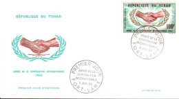 TCHAD FDC 1965 COOPERATION INTERNATIONALE - Tschad (1960-...)