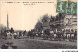 CAR-AAIP8-78-0695 - LE PERRAY - Sortie Des Equipages De Monsieur Le Comte Potoki Un Jour De Chasse - Le Perray En Yvelines