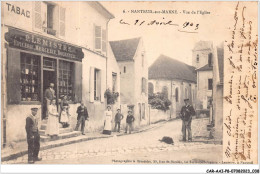 CAR-AAIP8-77-0686 - NANTEUIL SUR MARNE - Vue De L'eglise - Epicerie P. Lemistre - Sonstige & Ohne Zuordnung