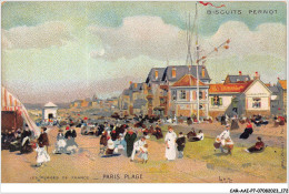 CAR-AAIP7-75-0643 - PARIS-Plage - Biscuits Pernot - Les Plages De France - Publicite - Plazas