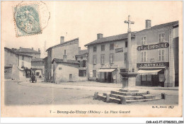 CAR-AAIP7-69-0559 - BOURG DE THIZY - La Place Gonard - Fabrique De Confiserie, J. Maynard - Thizy