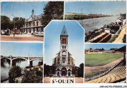 CAR-AAJP11-93-1080 - SAINT-OUEN - La Mairie, Le Stade, L'église Notre-Dame-du-Rosaire - Multi-vues - Saint Ouen