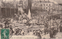 WA 12-(06) CARNAVAL DE NICE 1913 - LA REINE DE LA MER - CHAR , SPECTATEURS - 2 SCANS - Carnevale