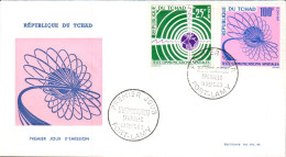 TCHAD FDC 1963 TELECOMMUNICATIONS SPATIALES - Tchad (1960-...)