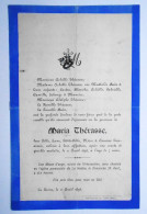 Faire-Part  La Hestre 1898 Décès Maria Thérasse à L'âge De 7 Mois - Décès