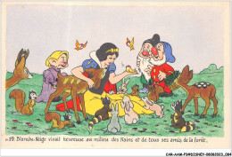 CAR-AAMP3-DISNEY-0252 - Blanche-Neige Vivait Heureuse Au Milieu Des Nains Et De Tous Ses Amis De La Foret - N°19 - Disneyland