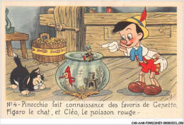 CAR-AAMP3-DISNEY-0213 - Pinocchio Fait Connaissance Des Favoris De Gepetto, Figaro Le Chat Et Cléo Le Poisson  - N°4 - Disneyland