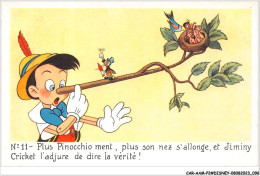 CAR-AAMP2-DISNEY-0150 - Pinocchio - Plus Pinocchio Ment Plus Son Nez S'allonge Et Jiminy Cricket  - N°11 - Disneyland