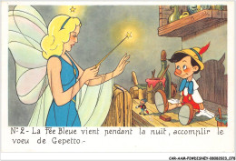 CAR-AAMP2-DISNEY-0141 - Pinocchio - La Fée Bleue Vient Pendant La Nuit Accomplir Le Voeu De Gepetto - N°2 - Disneyland