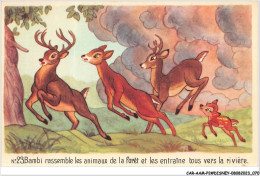 CAR-AAMP2-DISNEY-0137 - Bambi Rassemble Les Animaux De La Forêt Et Les Entraine Tous Vers La Riviere - N°23 - Disneyland