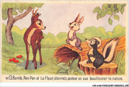 CAR-AAMP2-DISNEY-0127 - Bambi, Pan-Pan Et La Fleur étonnés Sentent En Eux Bouilloner La Nature - N°13 - Disneyland