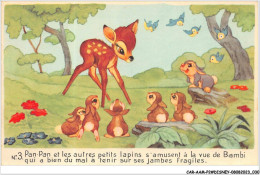 CAR-AAMP2-DISNEY-0117 - Bambi - Pan-Pan Et Les Autres Petits Lapins Ss'amusent A La Vue De Bambi - N°3 - Disneyland