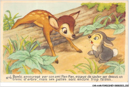 CAR-AAMP2-DISNEY-0118 - Bambi Encourage Par Son Ami Pan-Pan Essaye De Sauter Par-dessus Un Tronc D'arbre - N°4 - Disneyland