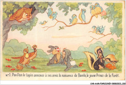 CAR-AAMP2-DISNEY-0115 - Bambi - Pan-Pan Le Lapin Annonce A Ses Amis La Naissance De Bambi Le Jeune Prince - N°1 - Disneyland