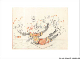 CAR-AAMP5-DISNEY-0483 - Dingo - Original Story Sketch Of Goofy - How To Swim - Disneyland