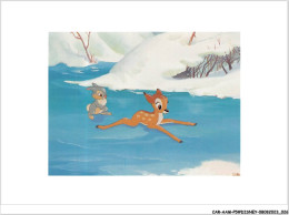 CAR-AAMP5-DISNEY-0421 - Bambi Et Pan-Pan Sur La Glace - Bambi Tries To Skate - Disneyland