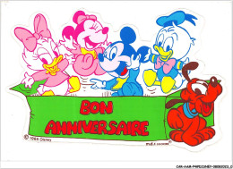 CAR-AAMP4-DISNEY-0292 - Mickey, Donald Et Pluto - Bon Anniversaire - Stickers - Disneyland