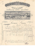 Facture.AM20595.Marseille.1896.Léonce Guis.Tourteaux De Sésame Sulfurusés.usines Du Pont De Vivaux - 1800 – 1899